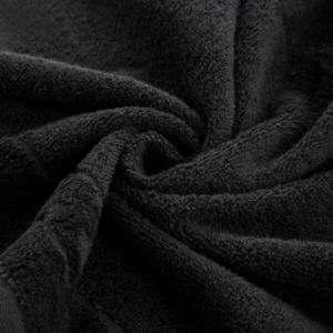 Ręcznik kąpielowy frotte z welwetową bordiurą DAMLA 50X90 czarny