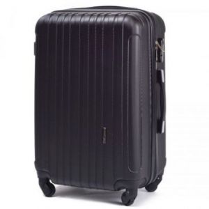Wings Flamingo Duża walizka podróżna L z ABS czarna