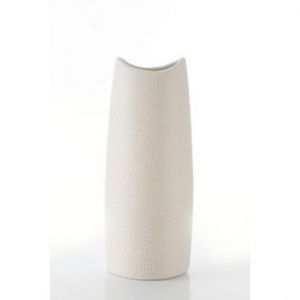 Klasyczny wazon ceramiczny RISO 14X9X35 kremowy