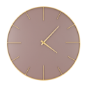 Nowoczesny zegar ścienny minimalizm 60X4X60 fioletowy+złoty