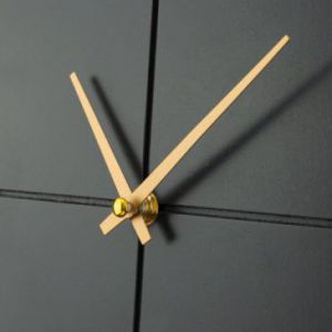 Nowoczesny zegar ścienny TIME 25X5X41 stalowy+złoty