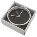 Zegar stołowy vintage na baterię 11X4X11 czarny+srebrny