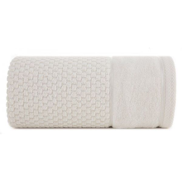 Ręcznik bawełniany z bordiurą FRIDA 70X140 kremowy