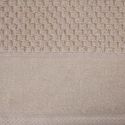 Ręcznik bawełniany z szeroką welurową bordiurą FRIDA 70X140 beżowy