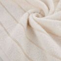 Ręcznik bawełniany DALI z bordiurą w paseczki srebrna nitka 30X50 kremowy
