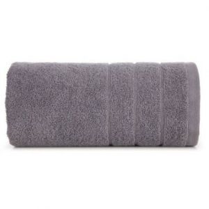 Ręcznik bawełniany DALI z bordiurą w paseczki srebrna nitka 30X50 srebrny