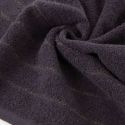 Ręcznik bawełniany DALI z bordiurą w paseczki srebrna nitka 50X90 czarny