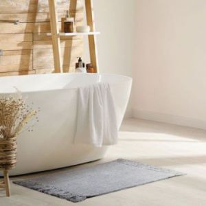 Dywanik łazienkowy z frędzlami LANA 50X70 szary