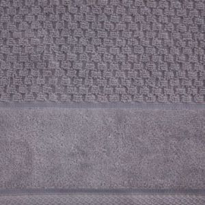 Ręcznik bawełniany z bordiurą FRIDA 30X50 srebrny