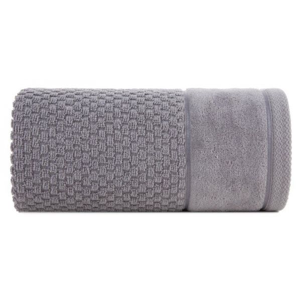 Ręcznik bawełniany z bordiurą FRIDA 50X90 srebrny