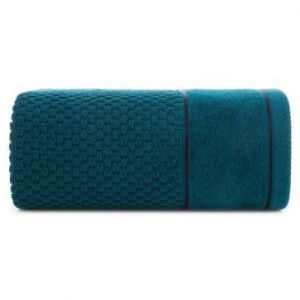 Ręcznik bawełniany z bordiurą FRIDA 50X90 turkusowy