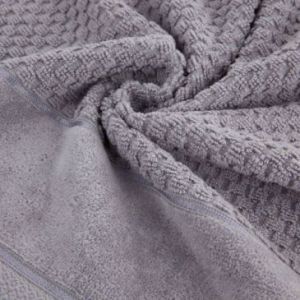 Ręcznik bawełniany z bordiurą FRIDA 70X140 srebrny