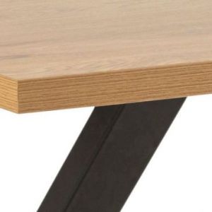 Actona Stół z metalowymi nogami do jadalni HOLLER 160x90 naturalny brąz