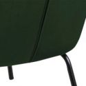 Actona Nowoczesny miękki fotel WELLO metalowe nogi kolor butelkowa zieleń