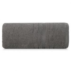 Ręcznik bawełniany z ozdobną bordiurą ELMA 50X90 stalowy