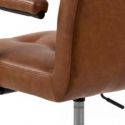 Actona Krzesło biurowe obrotowe sztuczna skóra COSSYE brązowe
