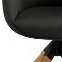 Actona Nowoczesne krzesło fotel na nogach SATO grafitowe