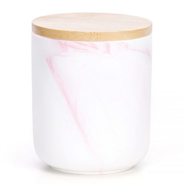 AmeliaHome Organizer APALLA do wewnątrz ceramika+drewno biały+różowy