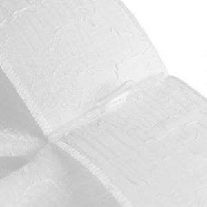 Homede Firana na taśmie flex z podwójną zakładką woal gnieciony KRESZ 280x140 biała