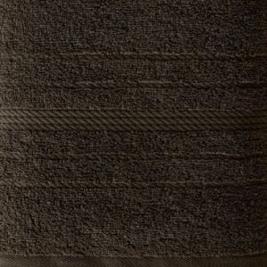Ręcznik bawełniany z ozdobną bordiurą ELMA 50X90 brązowy