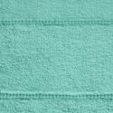 Ręcznik bawełniany z welurową bordiurą w pasy MARI 70X140 miętowy