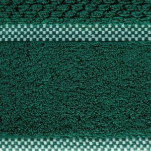 Ręcznik frotte z tłoczoną bordiurą CALE 50X90 ciemny zielony
