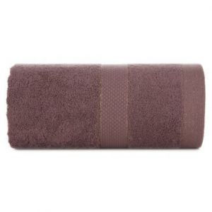 Ręcznik frotte z lśniącą bordiurą BARI70X140 jadny brązowy