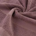 Ręcznik frotte z lśniącą bordiurą BARI70X140 jadny brązowy