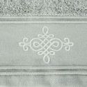 Ręcznik frotte z szeroką bordiurą ornament KLAS 50X90 srebrny