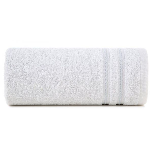 Ręcznik bawełniany ze stebnowaną bordiurą EMINA 70X140 biały