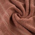 Ręcznik bawełniany ze stebnowaną bordiurą EMINA 70X140 ceglany