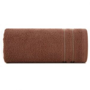 Ręcznik bawełniany ze stebnowaną bordiurą EMINA 50X90 ceglany
