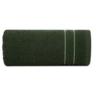Ręcznik bawełniany ze stebnowaną bordiurą EMINA 30X50 zielony