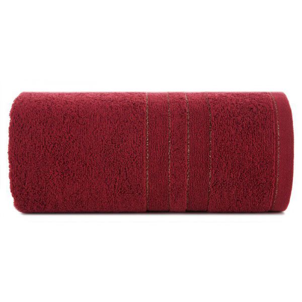 Ręcznik bawełniany z błyszczącą nicią GALA 30X50 bordowy