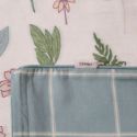 Pościel z mokasatyny bawełnianej ESPRIT kwiatki i kratka 200X220 70X80X2 wielokolorowa