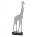 Figurka z żywicy poliestrowej żyrafa ELDO 13X6X34 srebrna