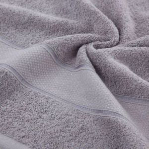 Ręcznik bawełniany z błyszczącą nicią LIANA 30X50 srebrny