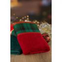 Ręcznik świąteczny z żakardową bordiurą i błyszczącą nicią CHERRY 70X140 czerwony x3