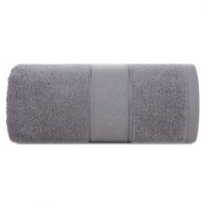 Ręcznik bawełniany z błyszczącą nicią LIANA 70X140 srebrny