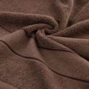 Ręcznik bawełniany z błyszczącą nicią LIANA 70X140 ciemnobrązowy
