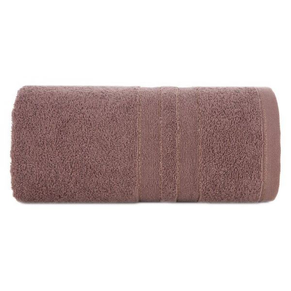 Ręcznik bawełniany z błyszczącą nicią GALA 70X140 jasnobrązowy