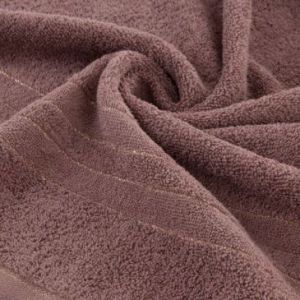 Ręcznik bawełniany z błyszczącą nicią GALA 70X140 jasnobrązowy