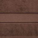Ręcznik bawełniany z błyszczącą nicią LIANA 30X50 ciemnobrązowy