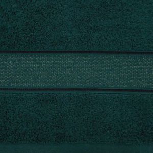 Ręcznik bawełniany z błyszczącą nicią LIANA 70X140 ciemnozielony
