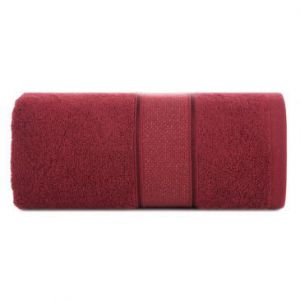 Ręcznik bawełniany z błyszczącą nicią LIANA 70X140 bordowy