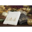 Ręcznik świąteczny haft choinki SANTA 70X140 biały x3