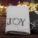Ręcznik świąteczny haft JOY SANTA 70X140 biały x3