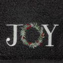 Ręcznik świąteczny haft JOY SANTA 70X140 stalowy x3
