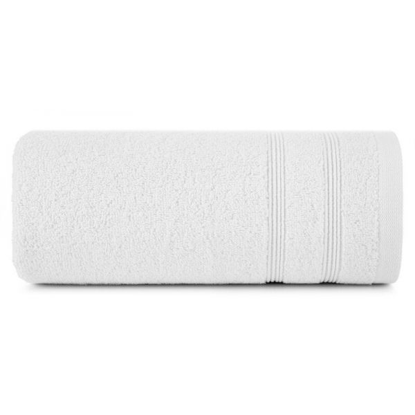 Ręcznik bawełniany z wypukłą bordiurą ALINE 30X50 biały