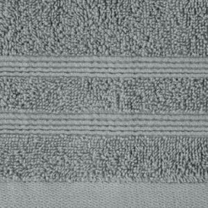 Ręcznik bawełniany z wypukłą bordiurą ALINE 30X50 srebrny